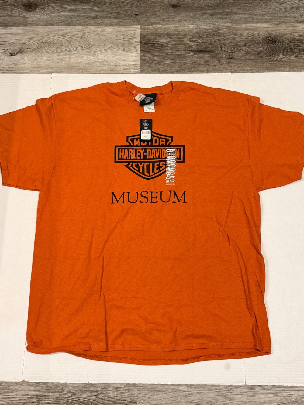 Harley Davidson Museum T Shirt Mens 2XL Orange Milwaukee WI NWT Motorcycle